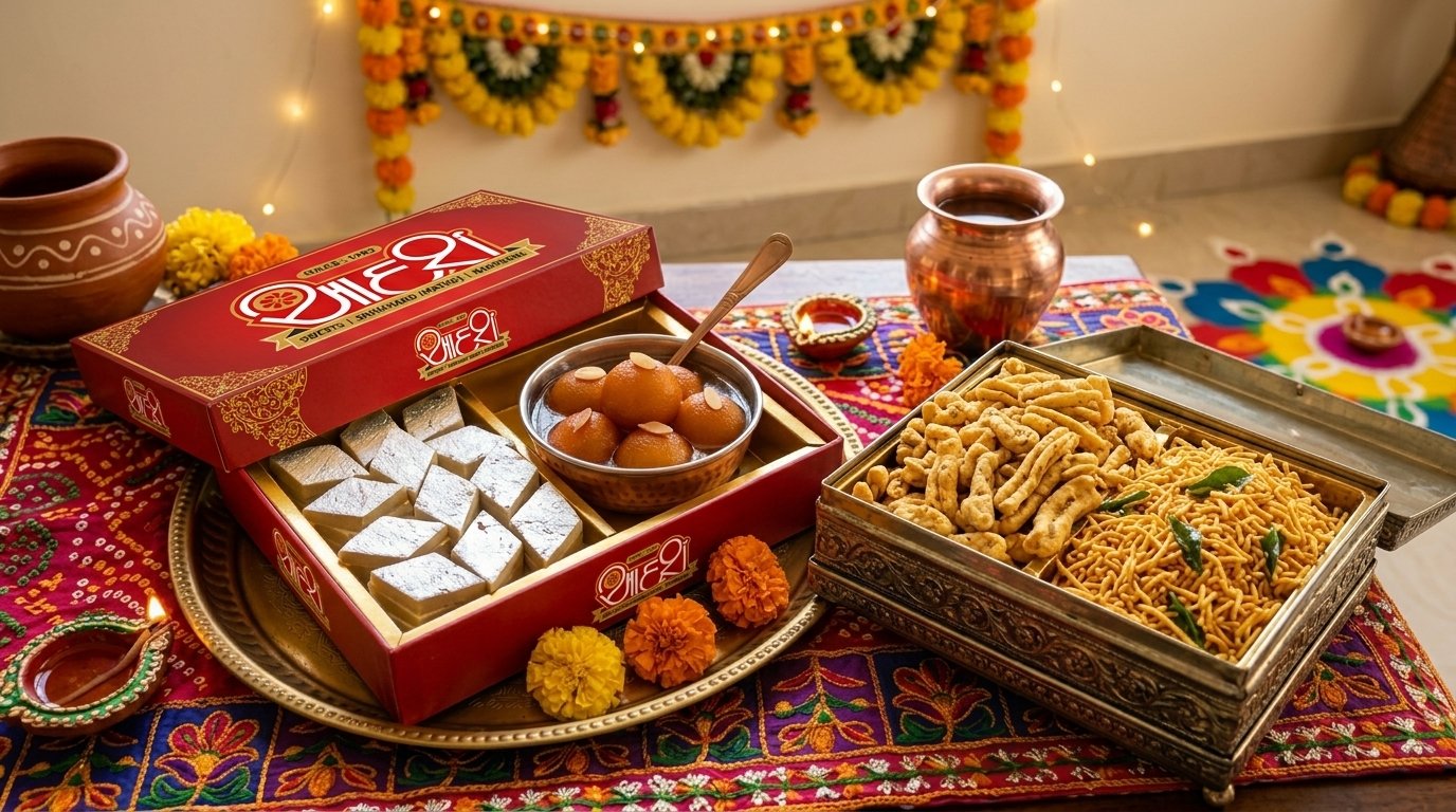 Authentic Gujarati Sweets, Mithai and Namkeen Farsan at Adarsh Dairy Nadiad